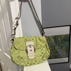 Coach Green Signature Shoulder Bag